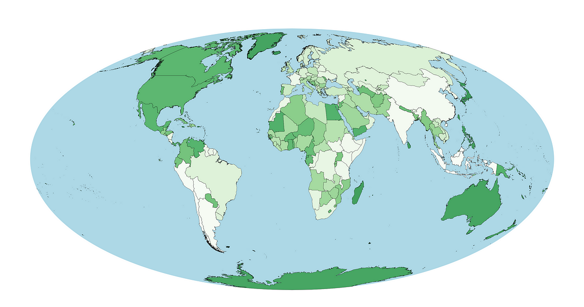 La mappa del mondo dai molti volti: proiezioni cartografiche |  di Milan Janosov |  Ottobre 2023

 | Intelligenza-Artificiale